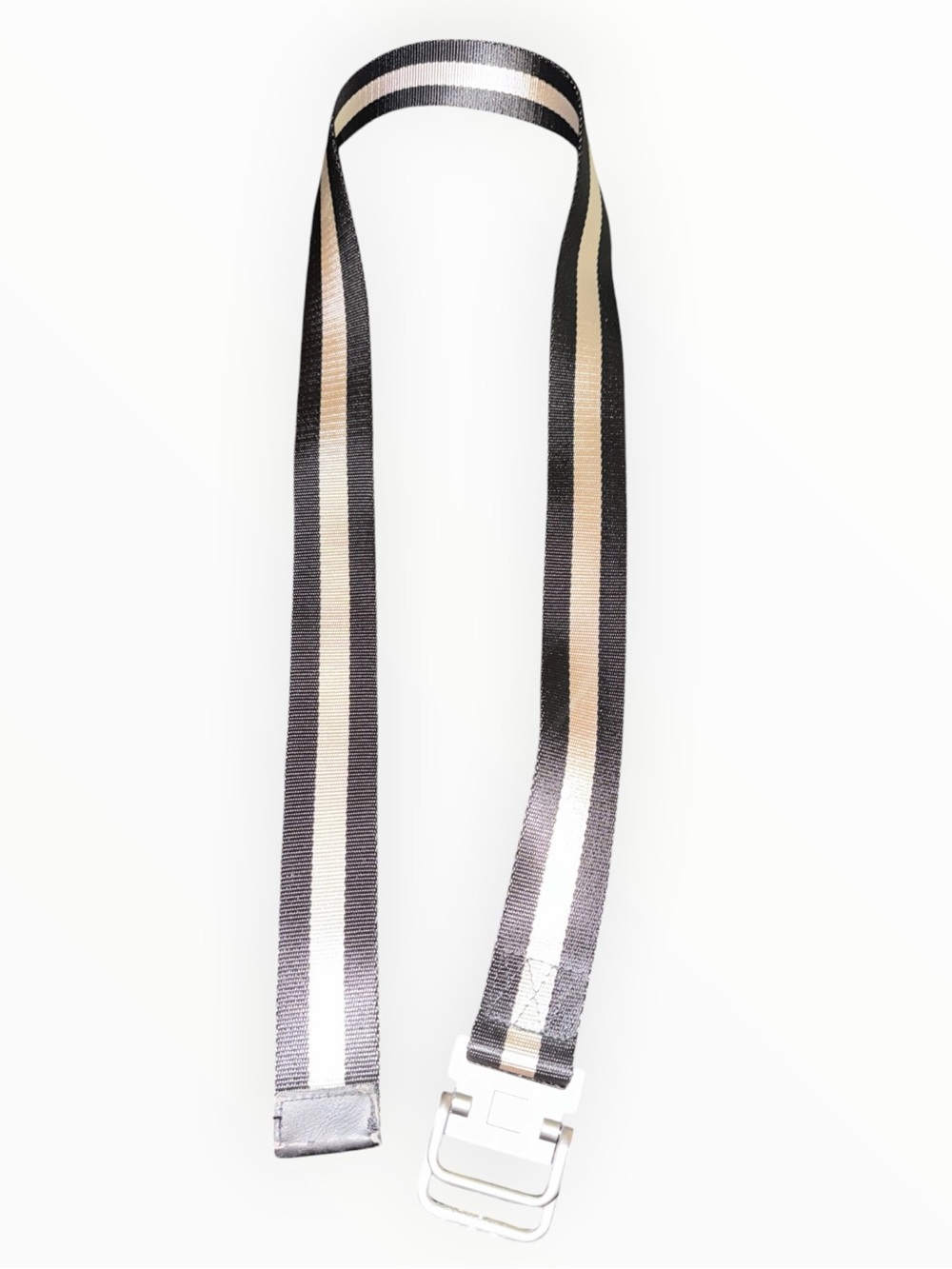 Adjustable Striped Woven Webbing Canvas Belt